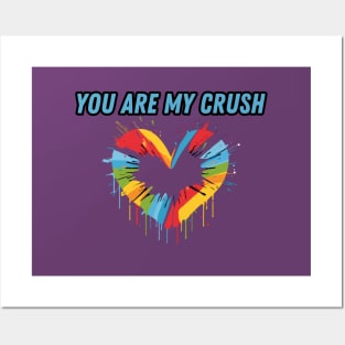 You Are My Crush, valentines day, minimalistic, LGBT Posters and Art